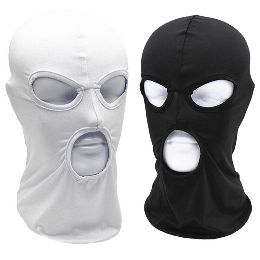 3 Hole Thin Full Face Mask Balaclava Ski Mask Outdoor Tactical Hat for Men Women