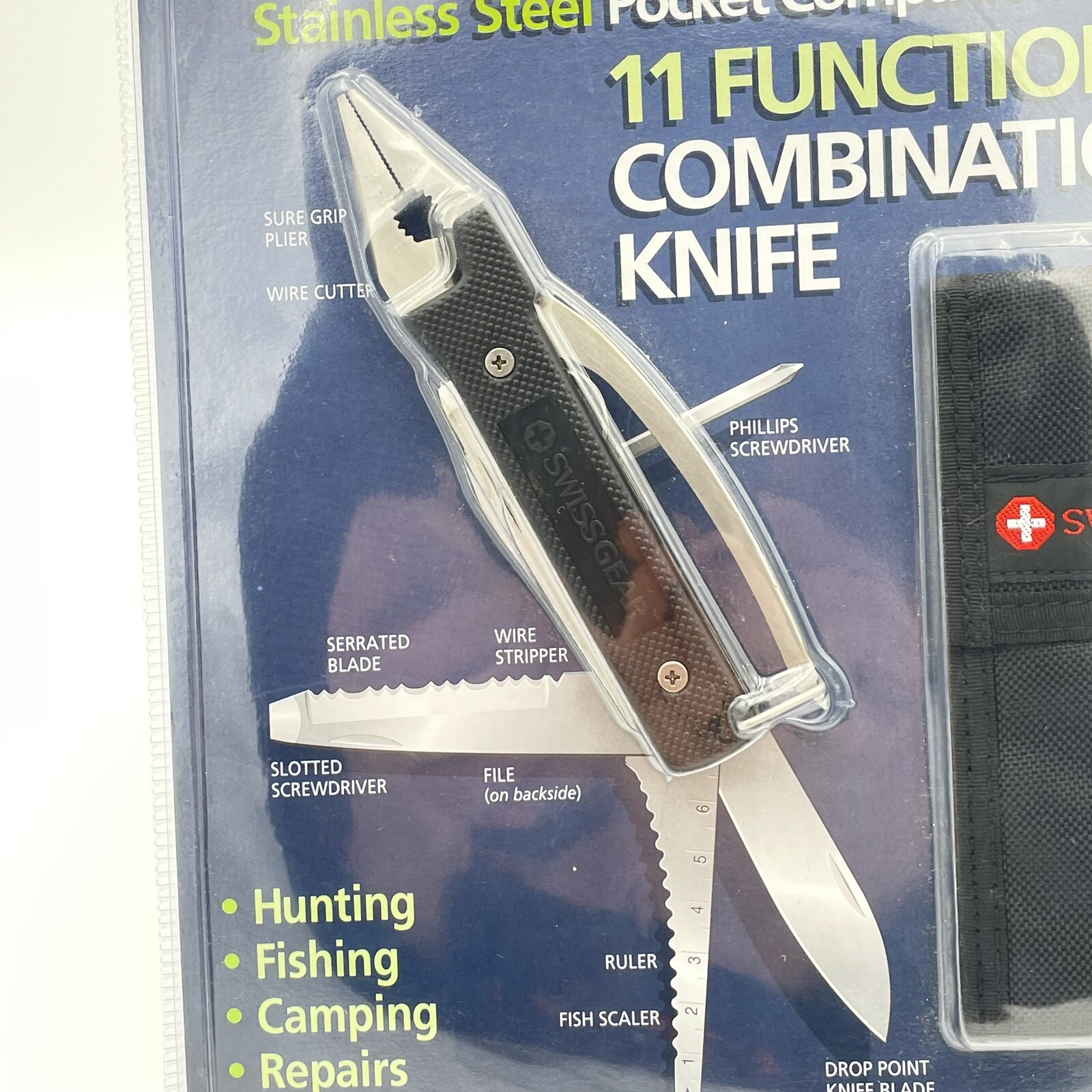 Swissgear 11 Function Knife/Multitool NEW SEALED #175 w carry case