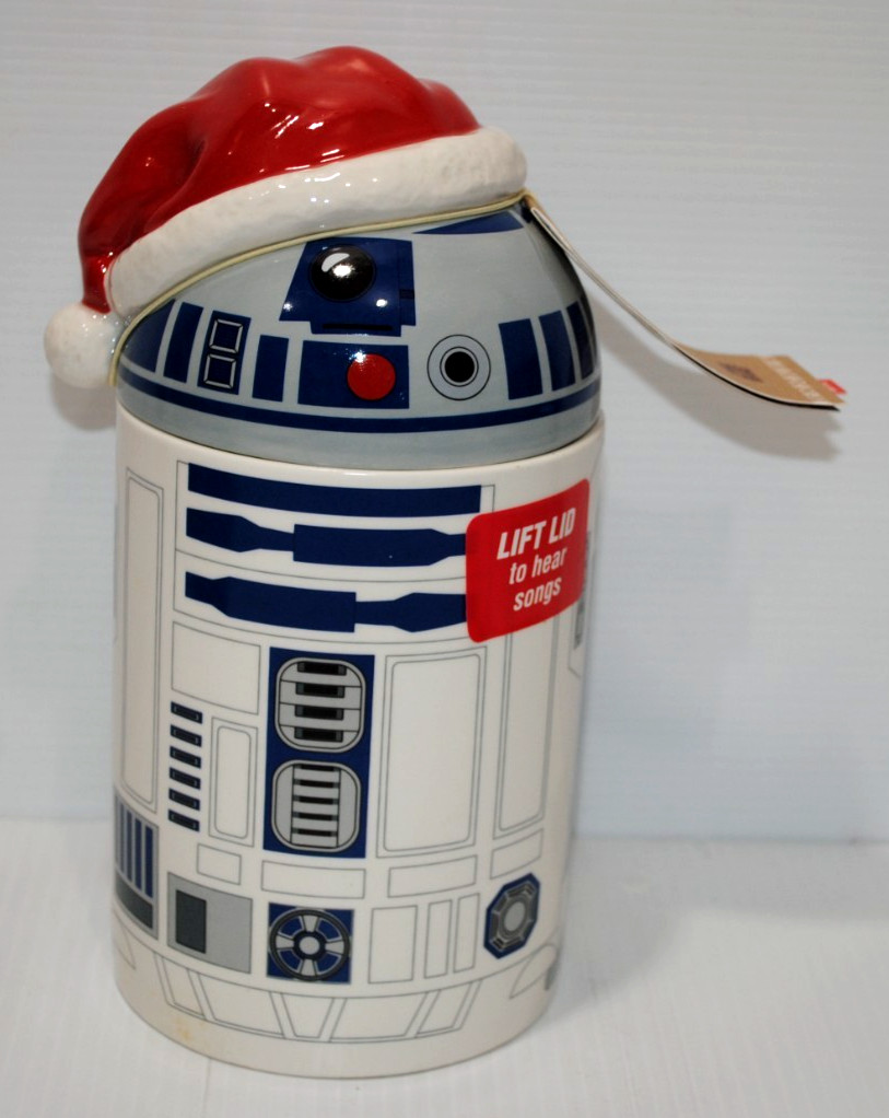 hallmark caroling r2d2 music cookie jar star wars