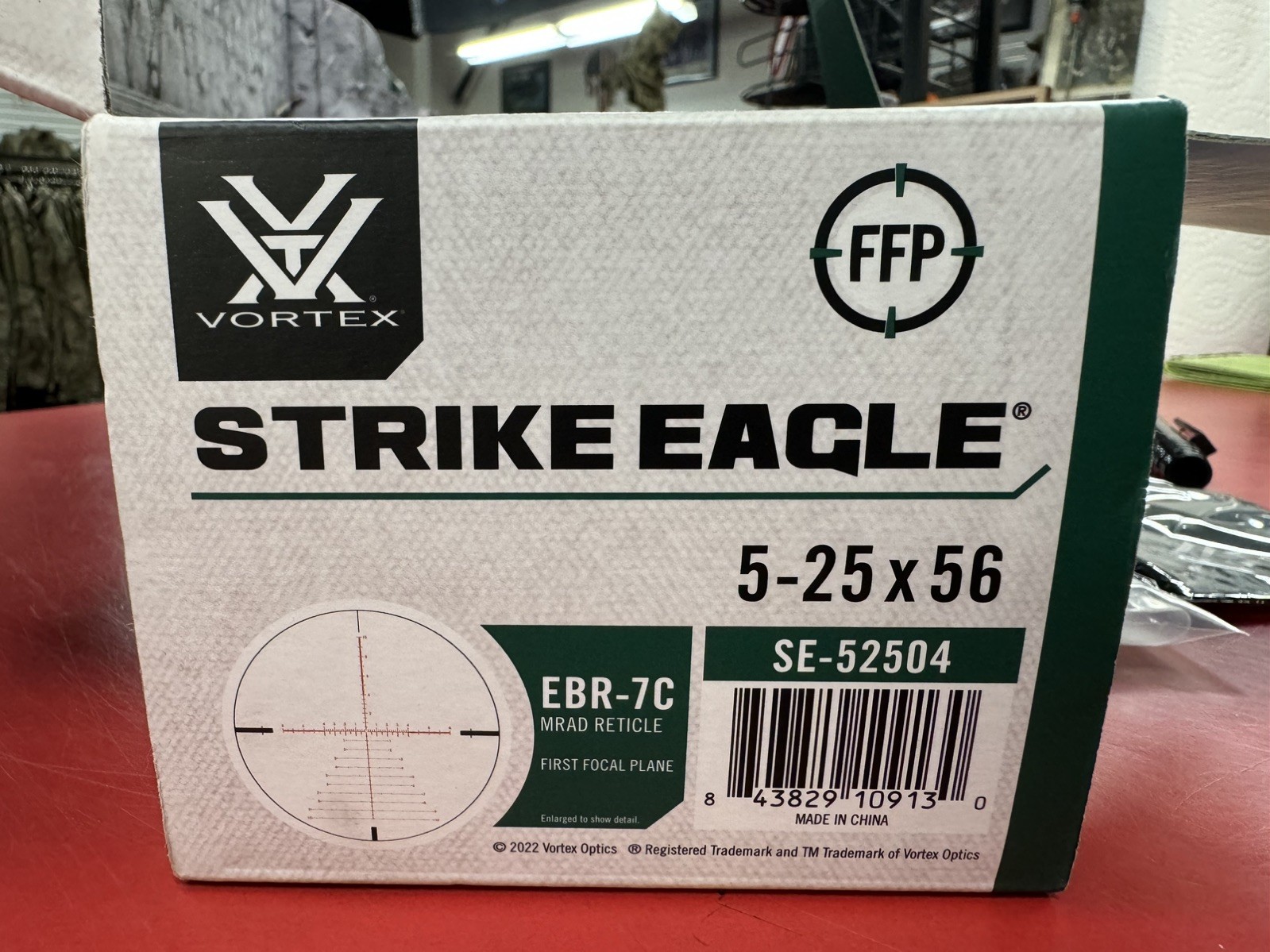 Vortex Strike Eagle 5-25X56 FFP EBR-7C (MRAD) Reticle (SE-52504)