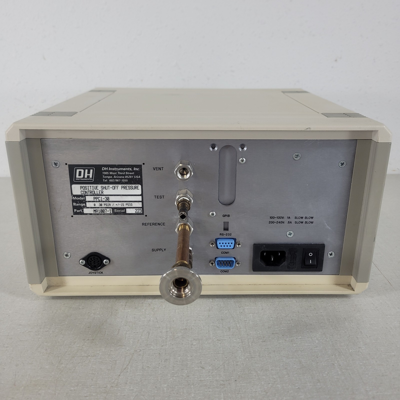 TESTED: DH Instruments PPC1-30 Pressure Controller PPCI Vacuum-30PSIA Calibrator