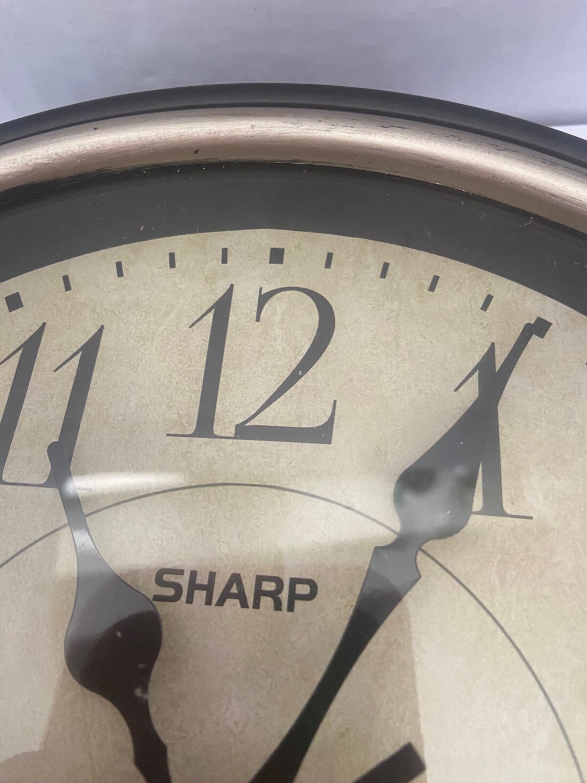 Sharp Round Wall Clock vintage style