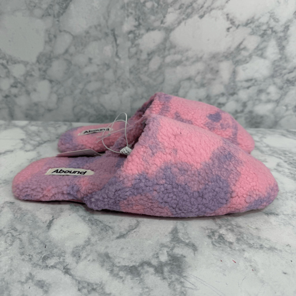 Abound Women’s Fleece Slipper Slides sz L NEW #15-EE