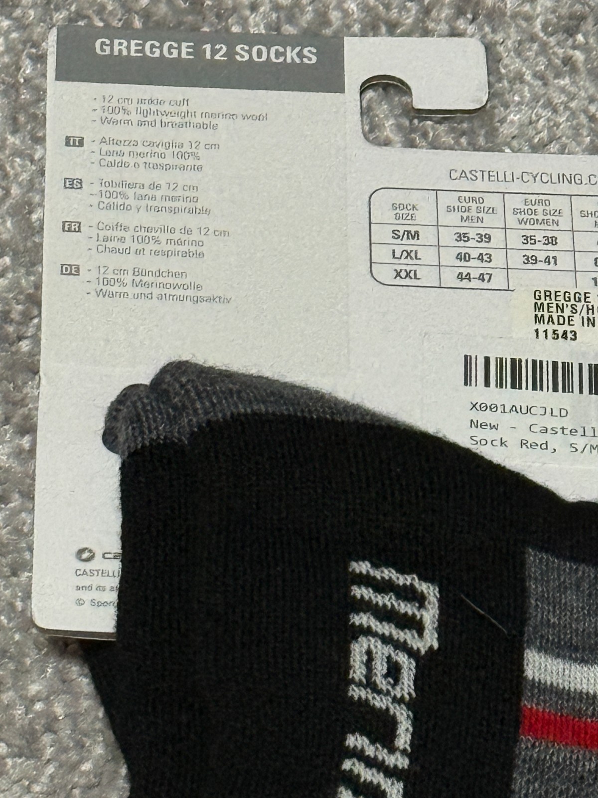 Castelli Cycling Socks George 12 Socks Small/Medium