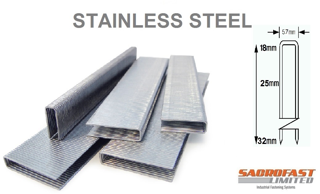 90 TYPE NARROW CROWN STAPLES STAINLESS STEEL