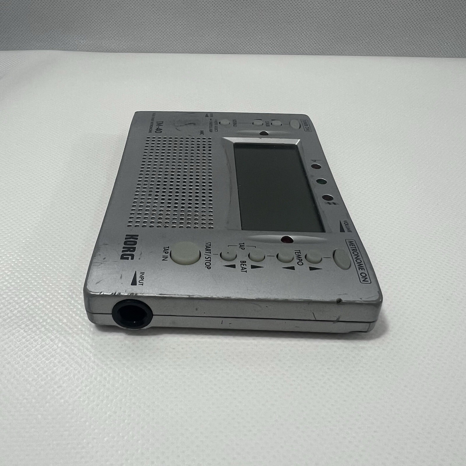 KORG TM-40 Silver Digital Chromatic Tuner Metronome