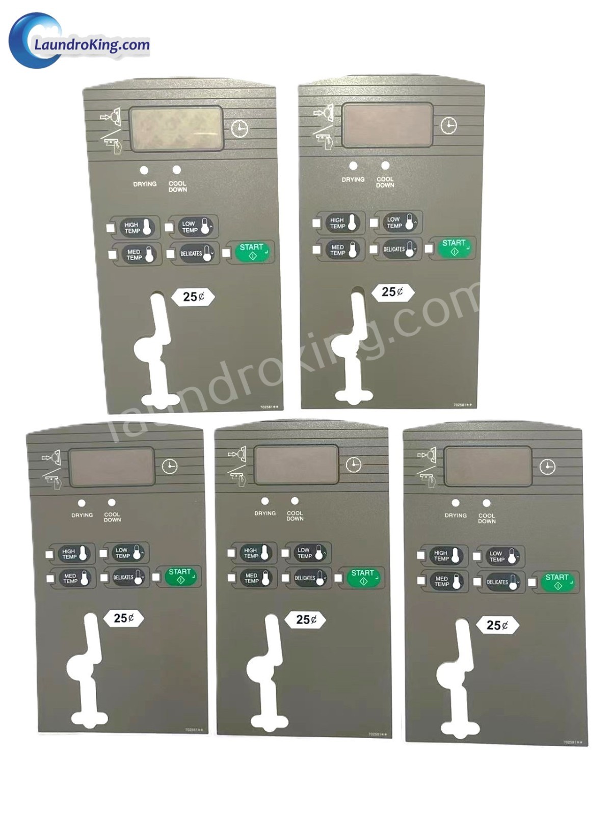 70258101 (5) PIECES HUEBSCH HTT30N BC DRYER COMPUTER OVERLAY
