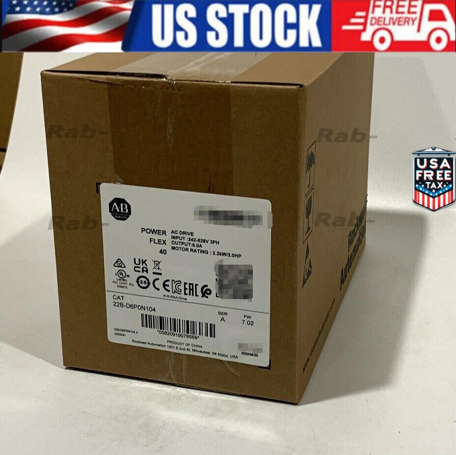 New Factory Sealed AB 22B-D6P0N104 Powerflex 40 AC Drive 3.0Hp 2.2kW 22BD6P0N104