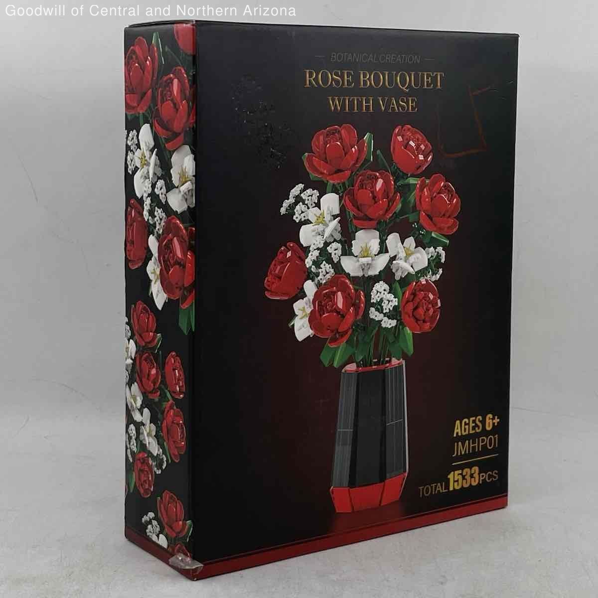 Botanical Creation Rose Bouquet w/Vase Brick Building Set *Not Inventoried