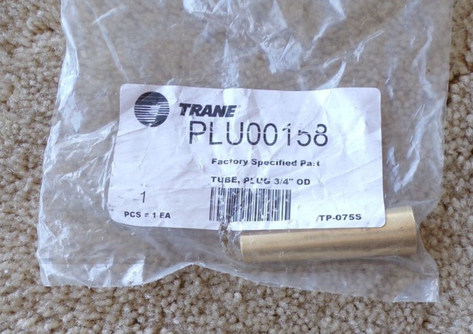 Trane Tube Plug 3/4" OD TP-075S / PLU00158 @a14