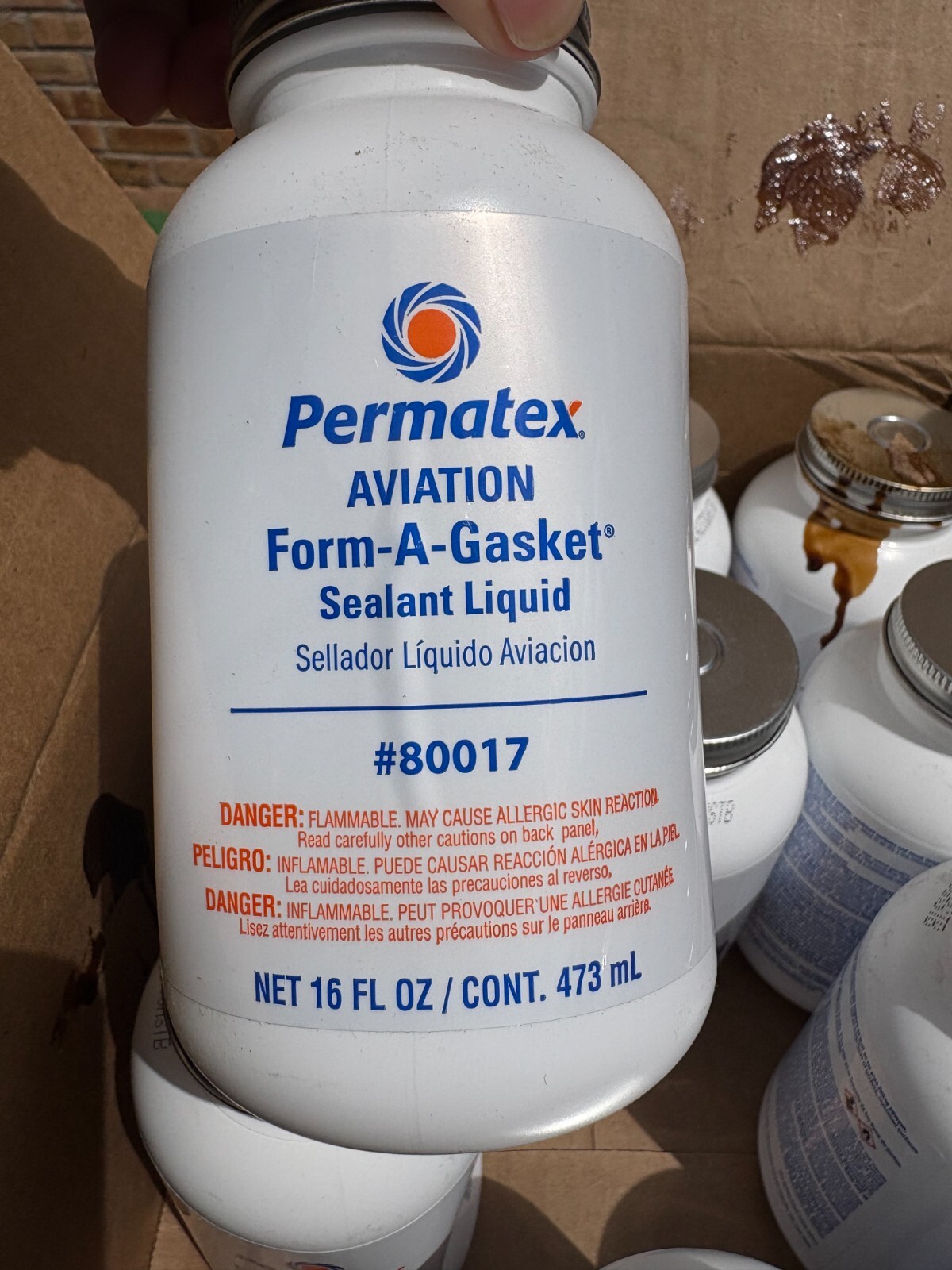 Permatex 80017 Aviation Form-A-Gasket No. 3 Sealant Liquid 16 oz (2 count)