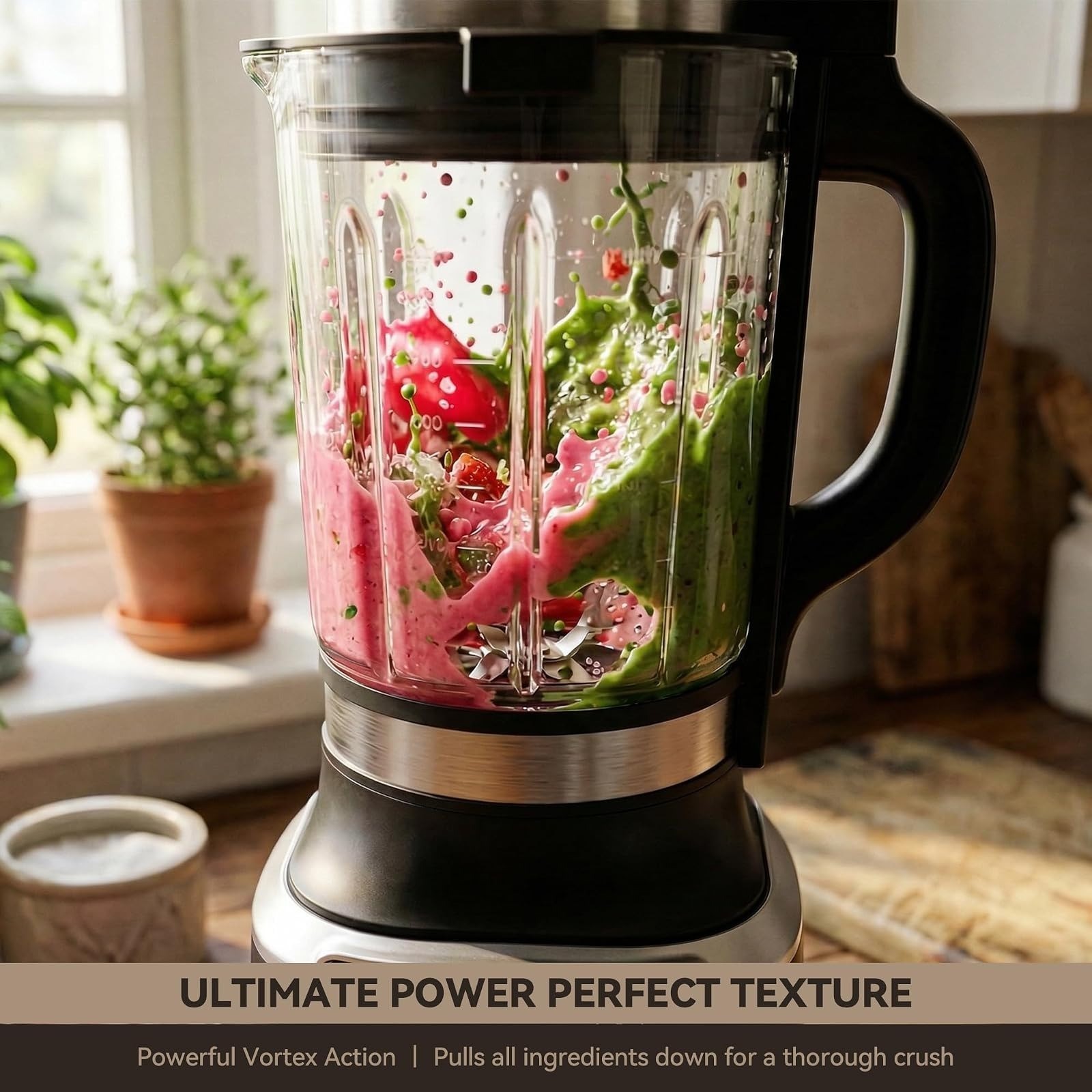 ASTRALSHIP 1500W Professional Blender for Smoothies, 9 Speeds, 14 Programs