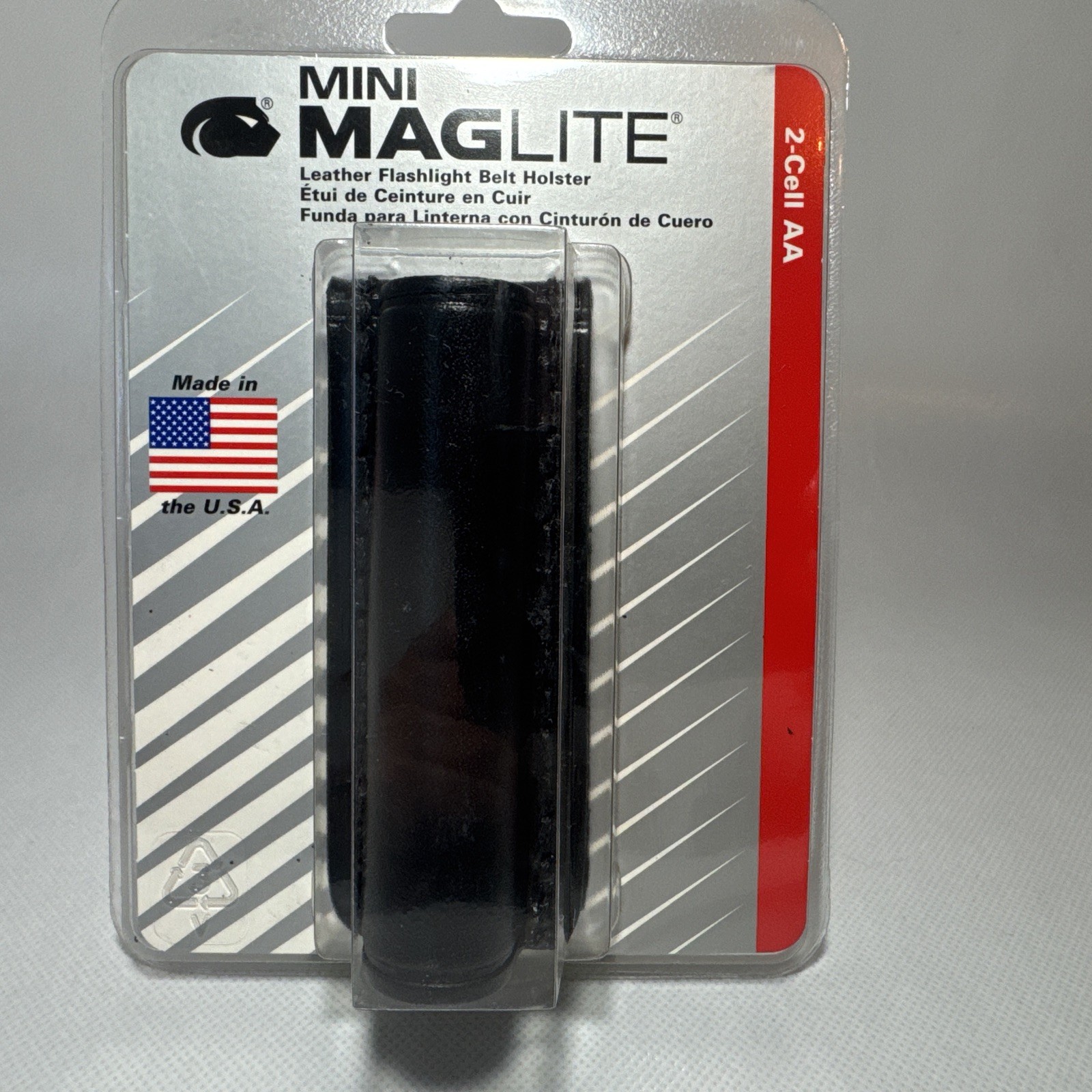 Mini MagLite 2-Cell AA Flashlight Leather Belt Holster AM2A026