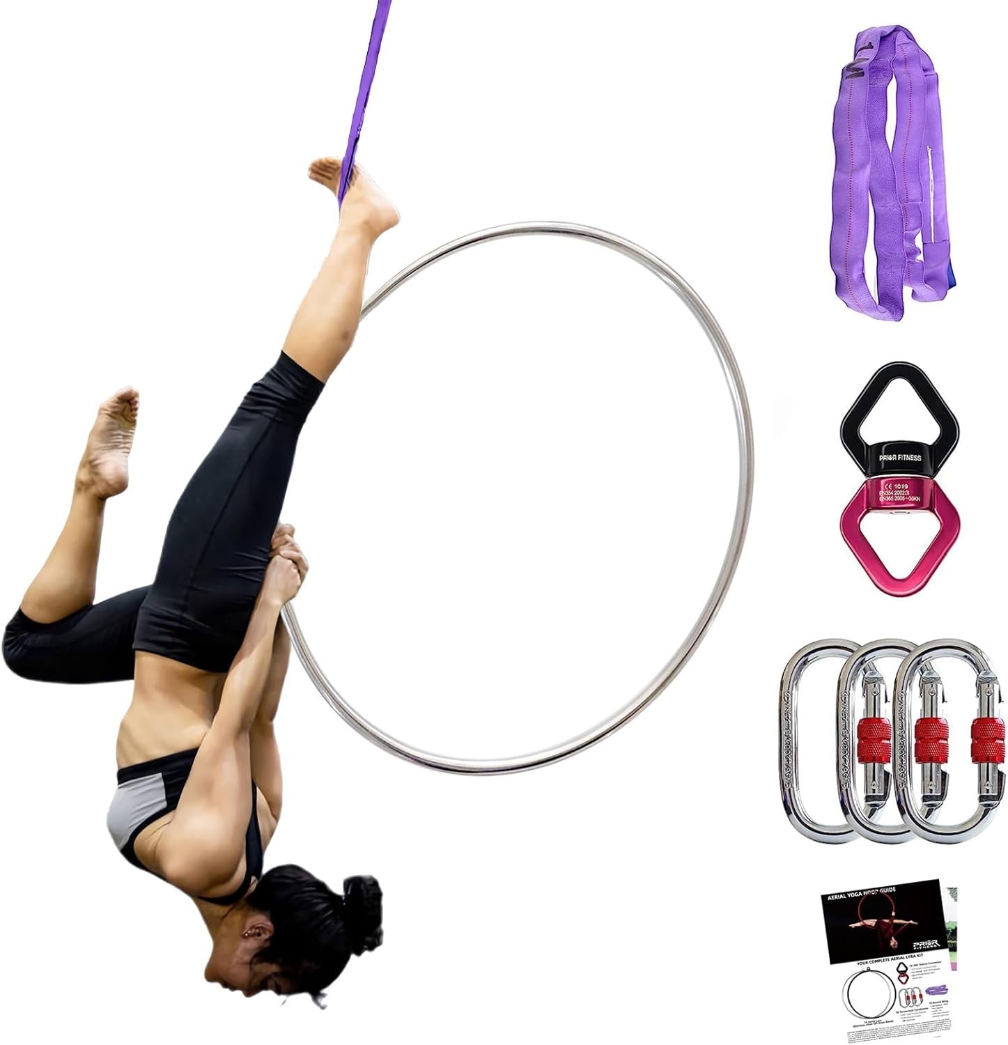 Versatile Aerial Lyra Hoop - 5 Sizes with  Accessories for Performers