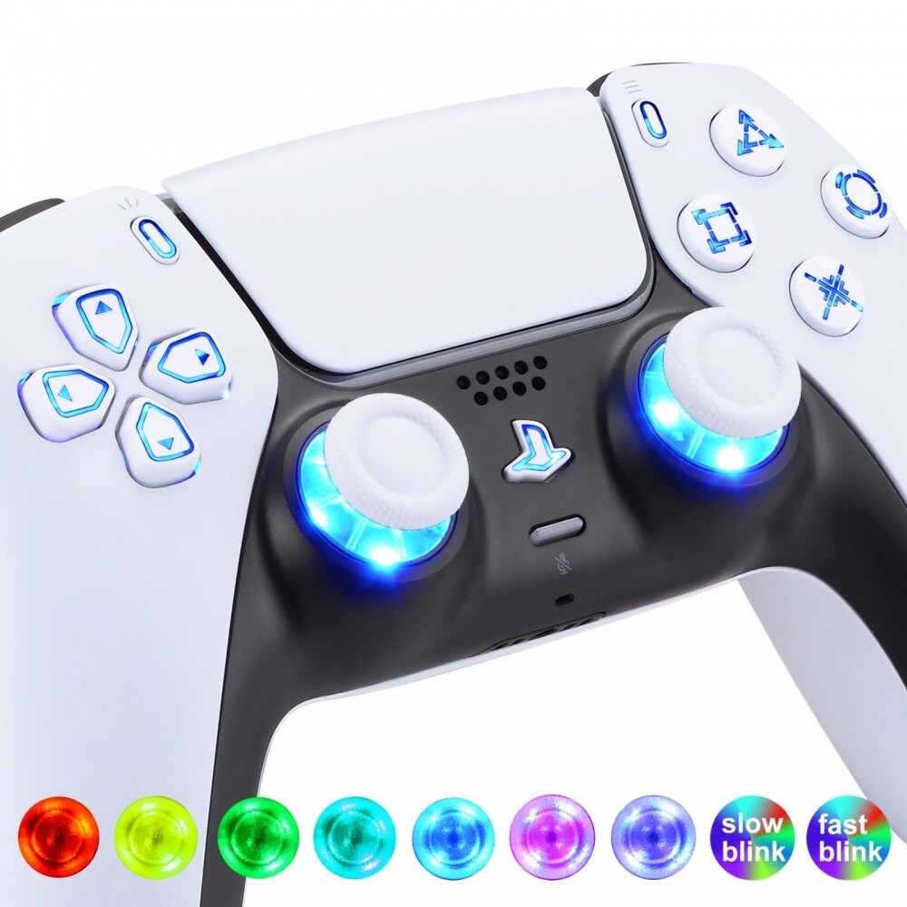Multi-Colors Luminated White Symbols Buttons DTF V3 LED Kit for ps5 Controller