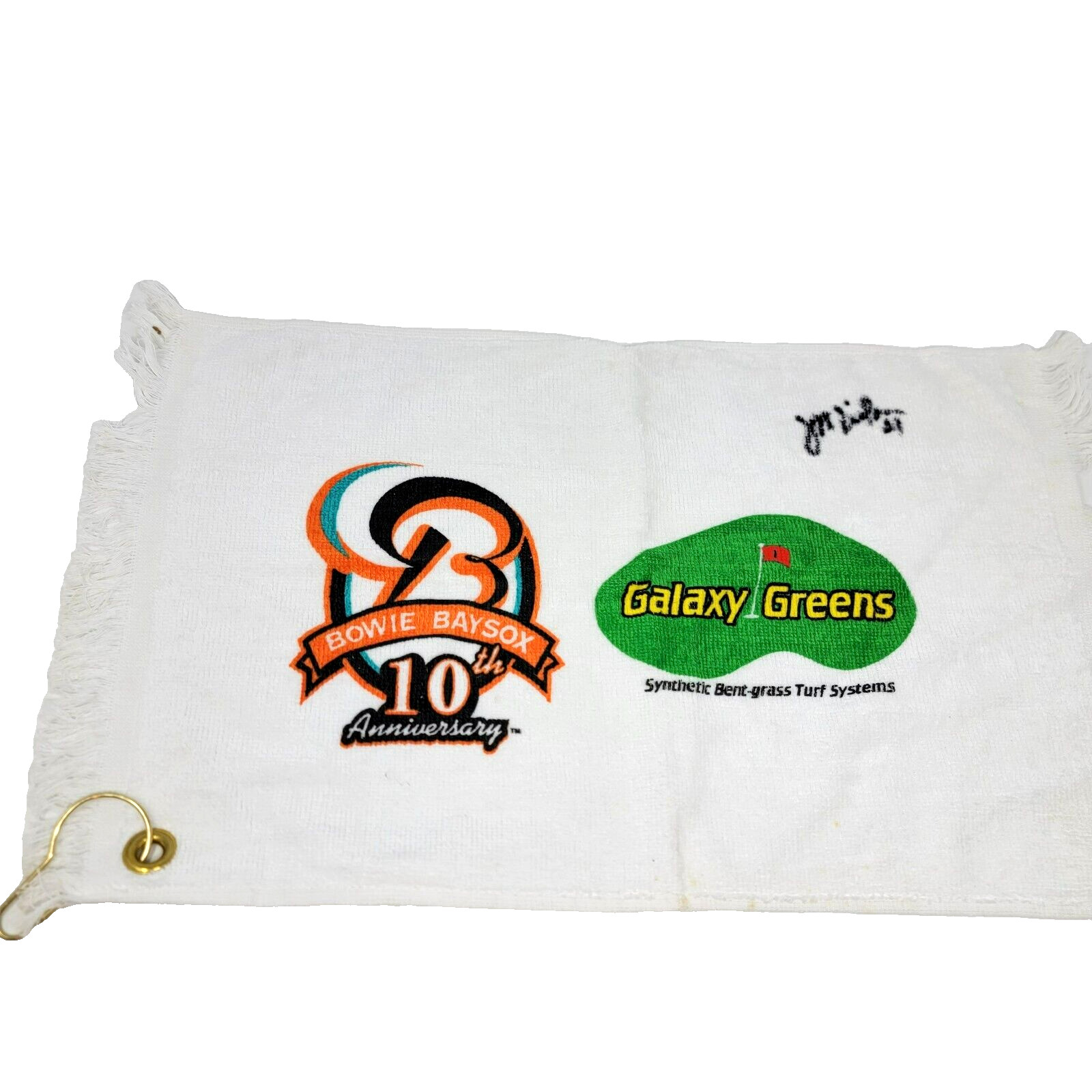 Bowie Baysox AA Minor League Baseball Golf Towels 10th Anniversary Orioles Auto