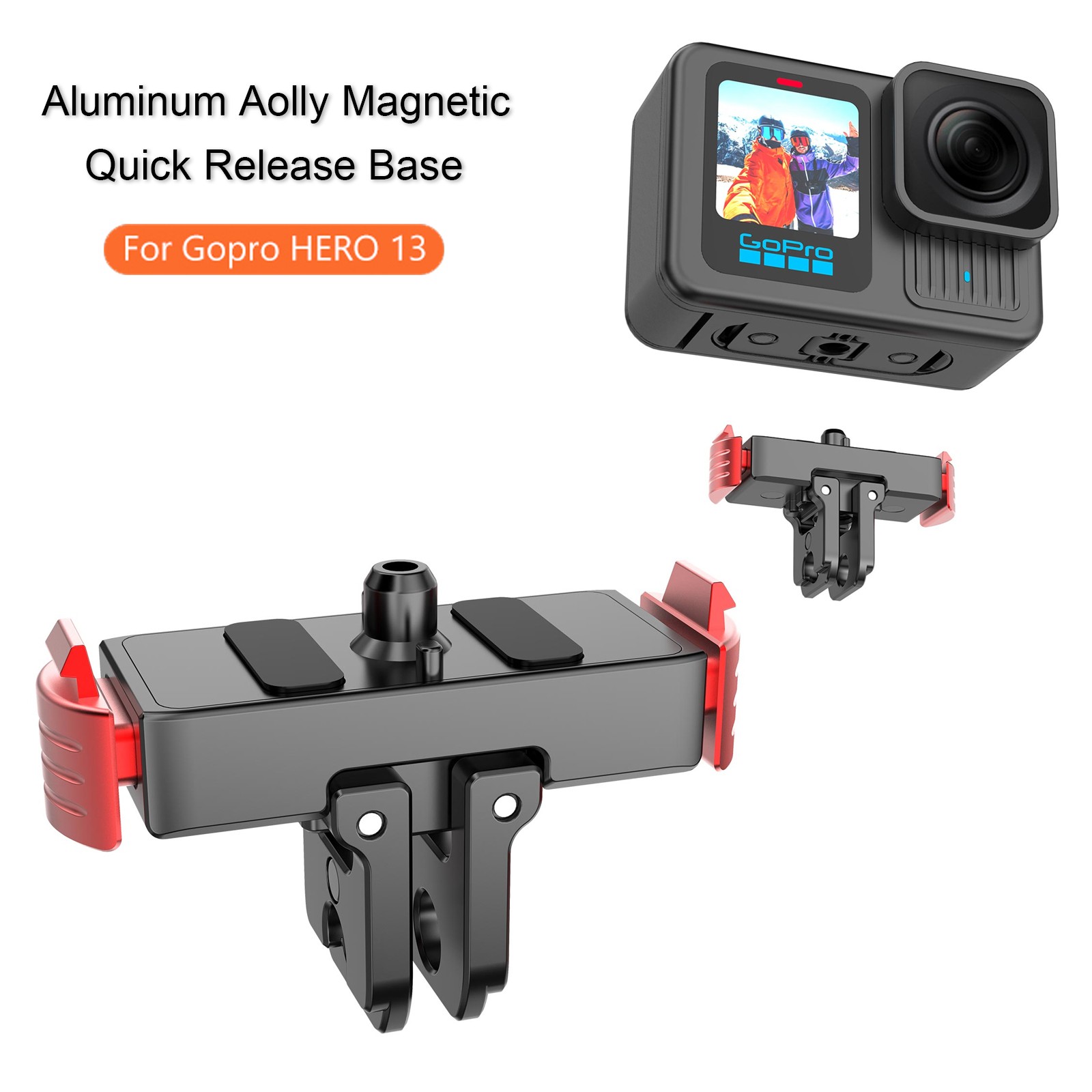 Quick Release Mount for Go Pro Hero 13 Aluminum Latch Magnetic Mount Accessories