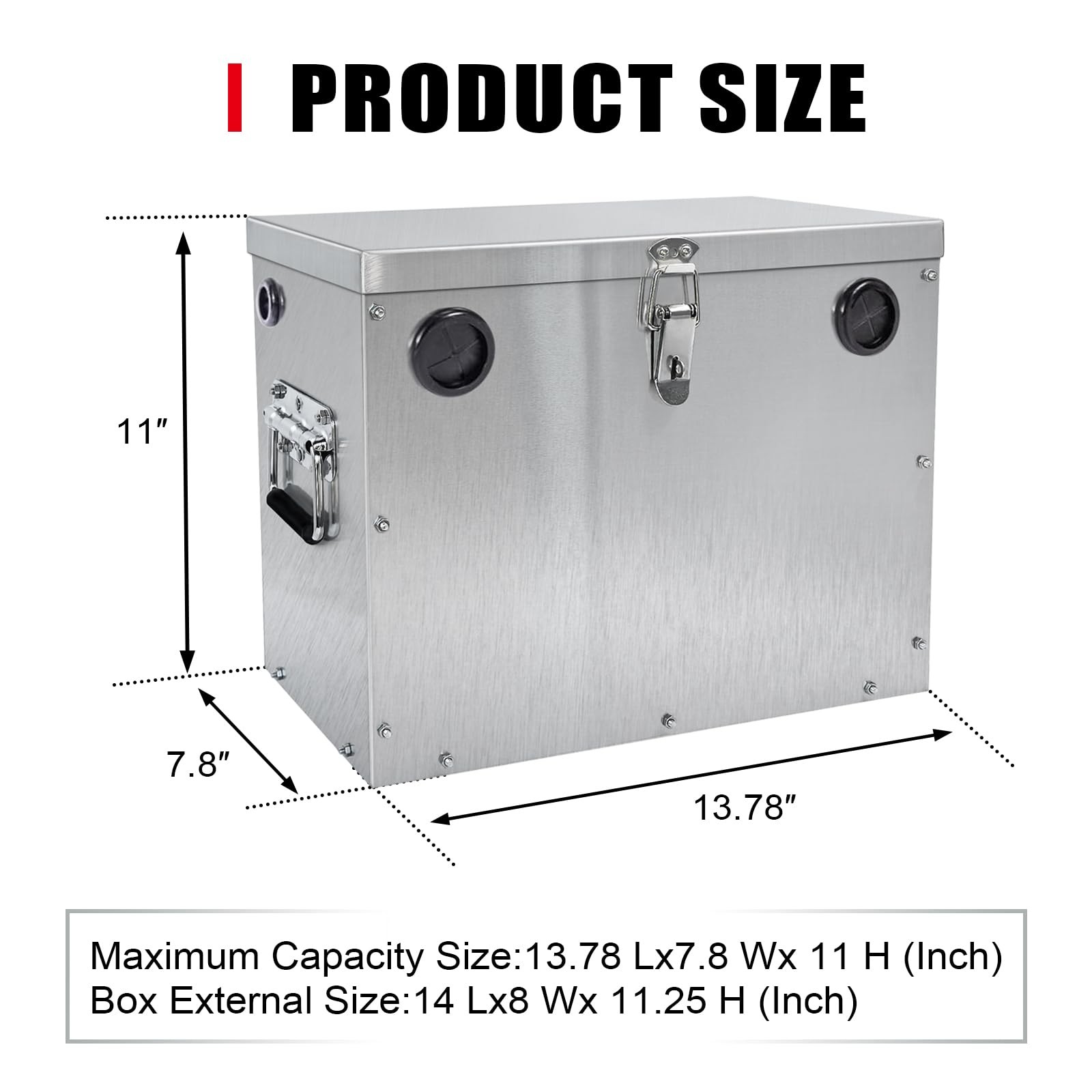 12V Car/RV/Marine Battery Box, Assemble Stainless Steel Battery Relocation Ki...