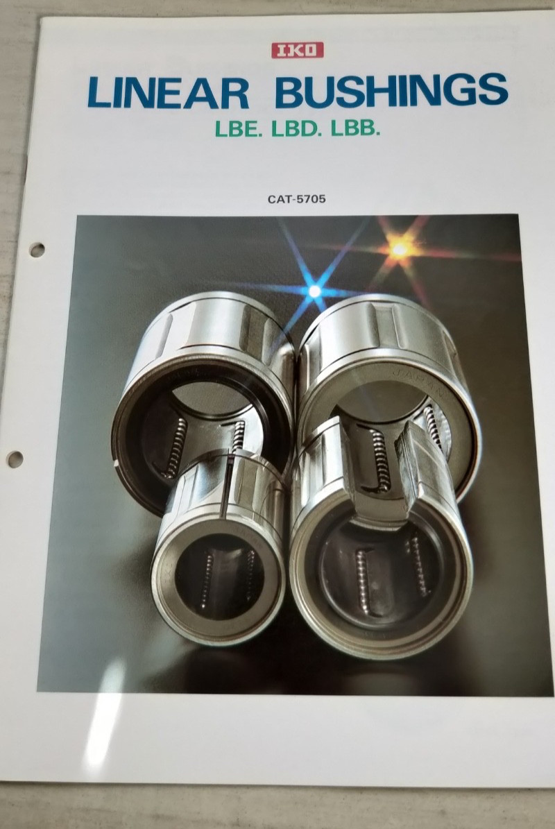 Vintage IKO linear bushings catalog 5705 LBE LBD LBB C2