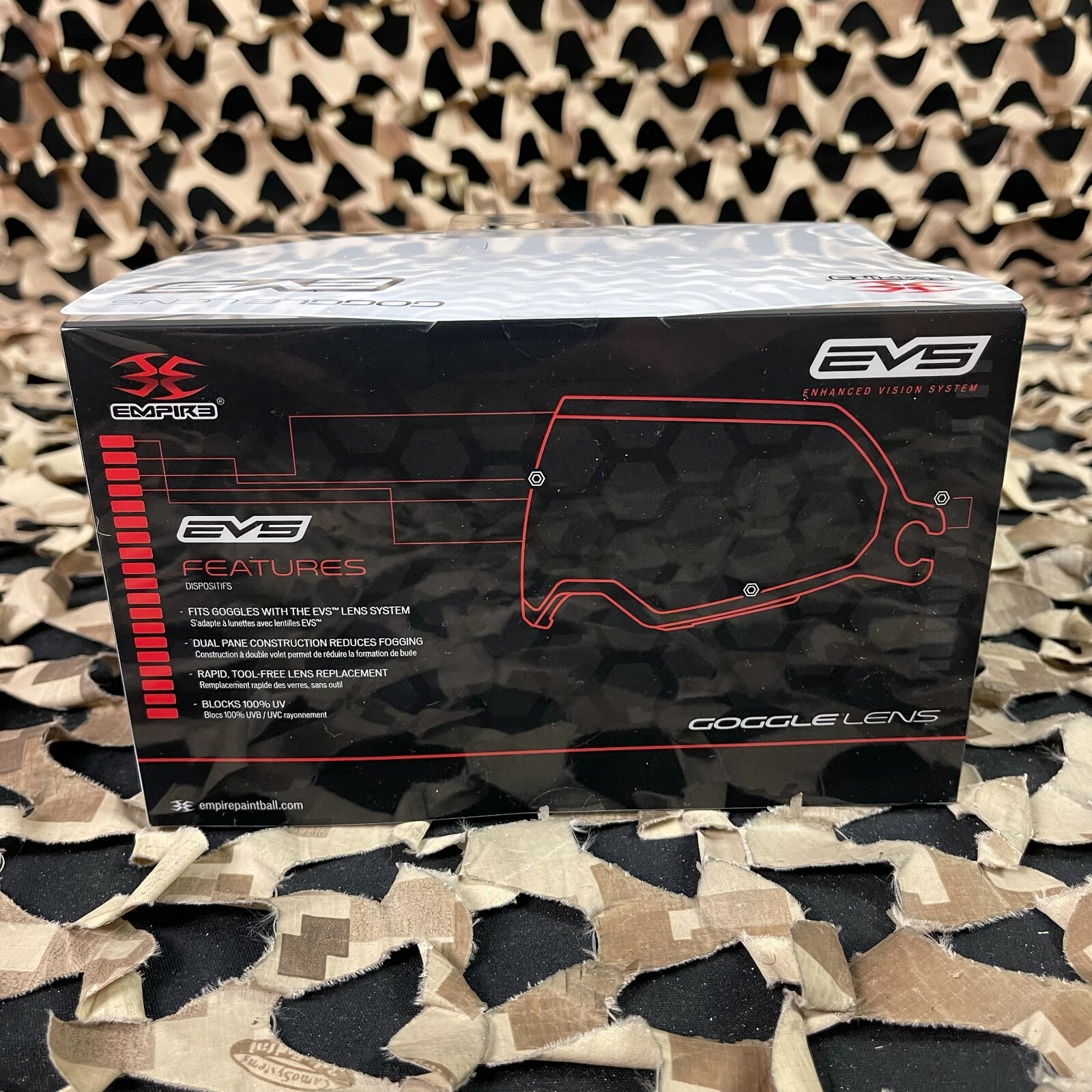 NEW Empire EVS Mask Thermal Lens - Black Chrome Mirror