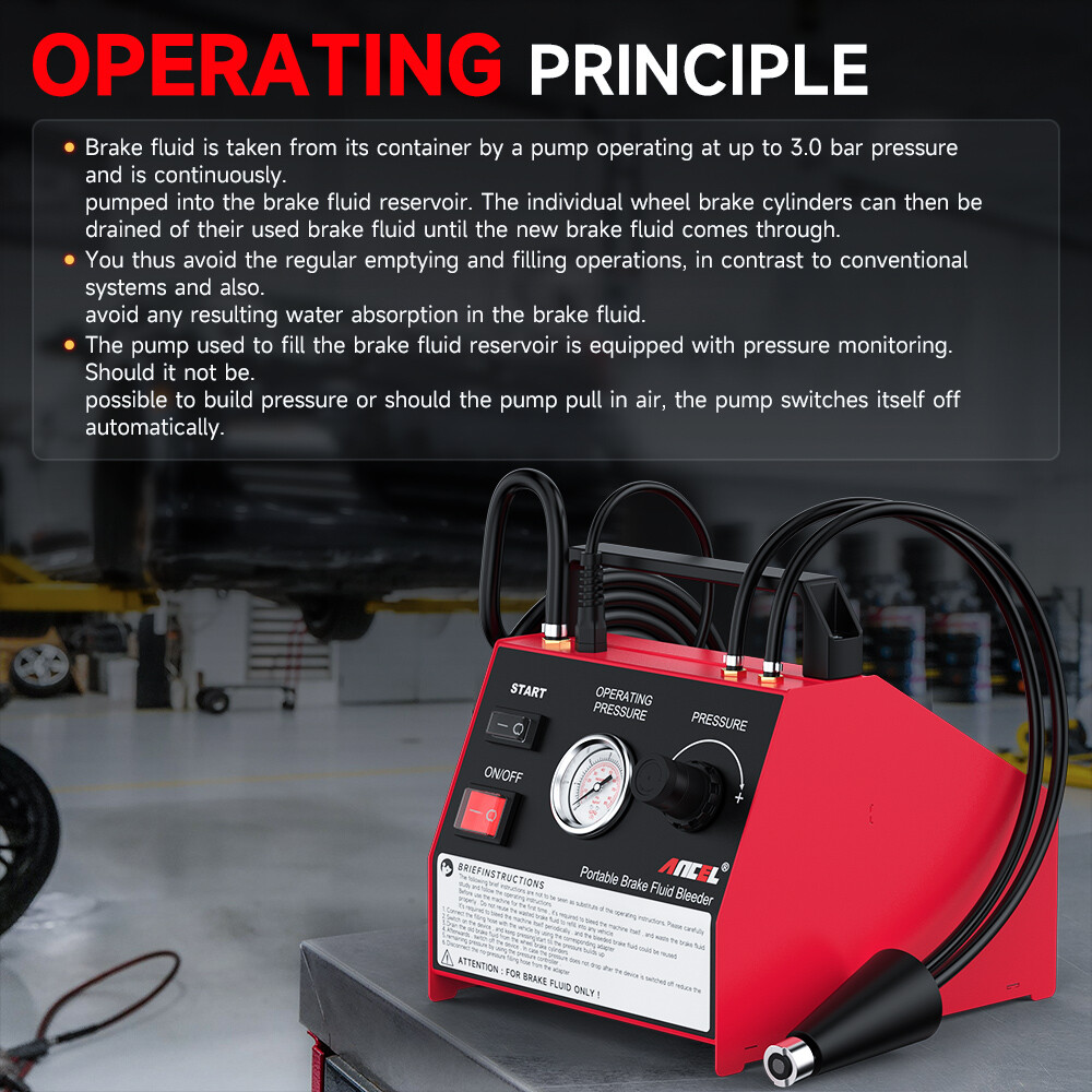 ANCEL BR2000 Brake Fluid Exchanger Improve Efficiency Brake Bleeder For Chrysler