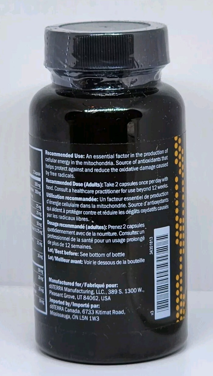 doTERRA MITO2 Max 60 Capsules New Sealed Bottle Exp. 01/30/2025