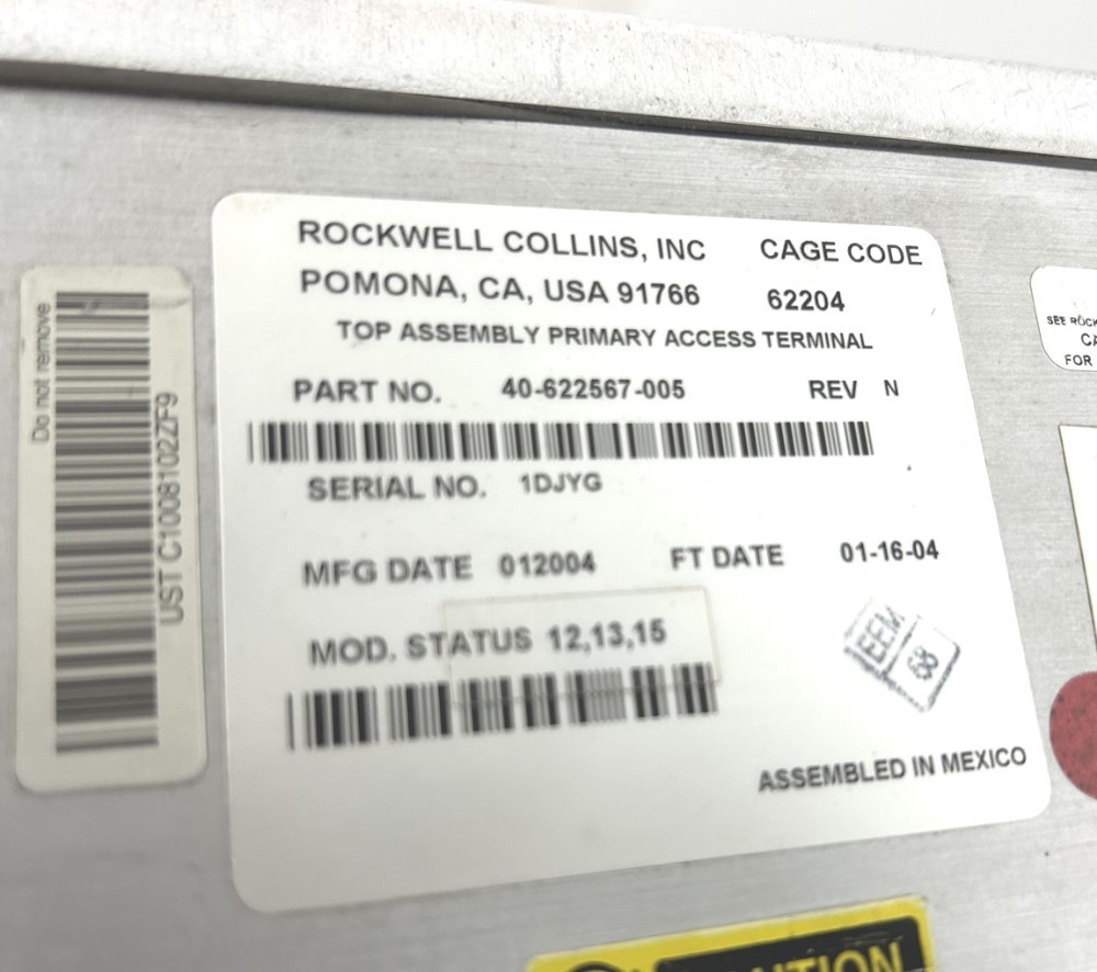 Airbus Aircraft Primary Access Terminal 40-622567-005