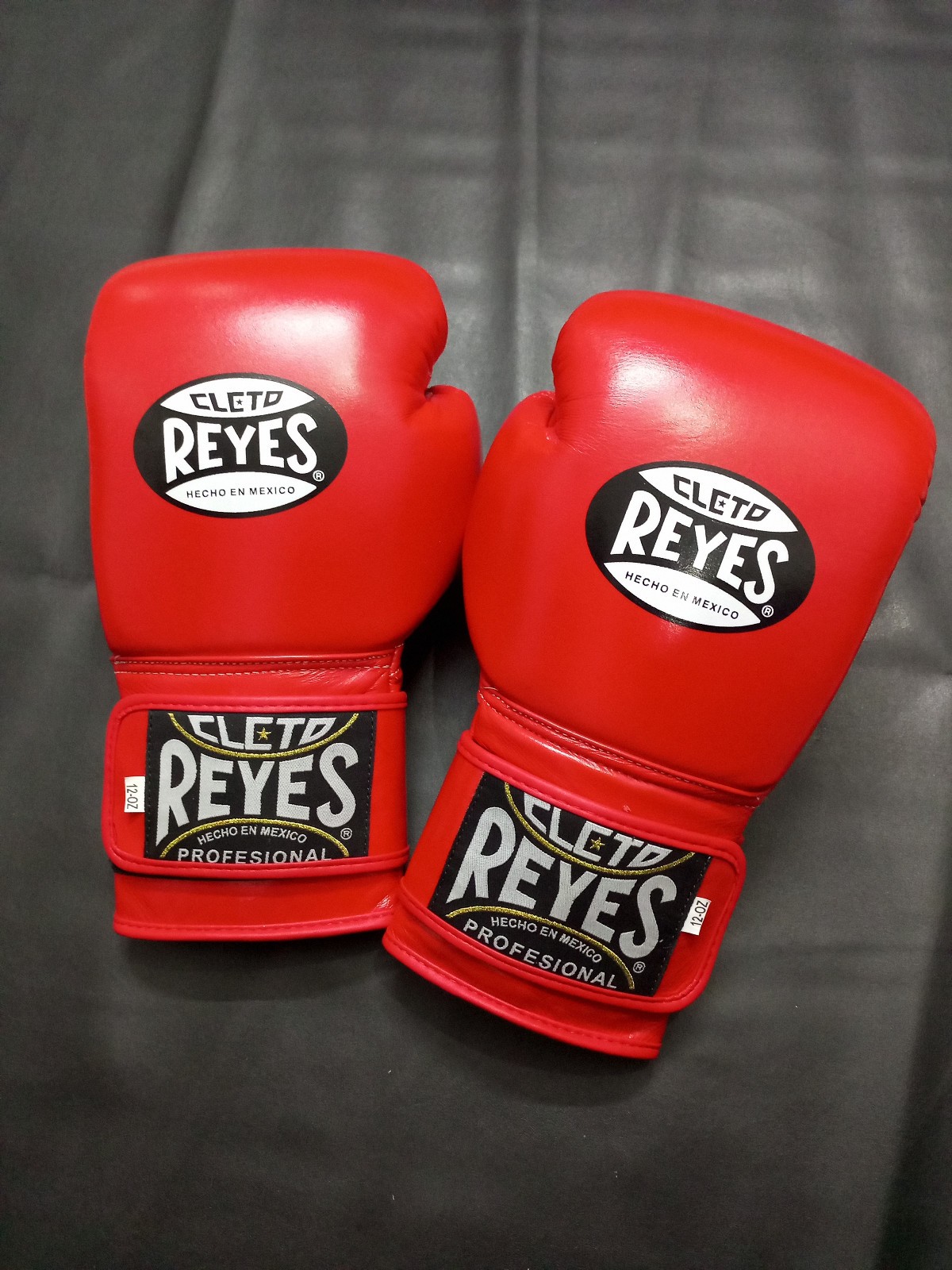 Cleto Reyes Red Boxing Gloves 12oz Hook & Loop Pro Training Sparring Gloves Mexi