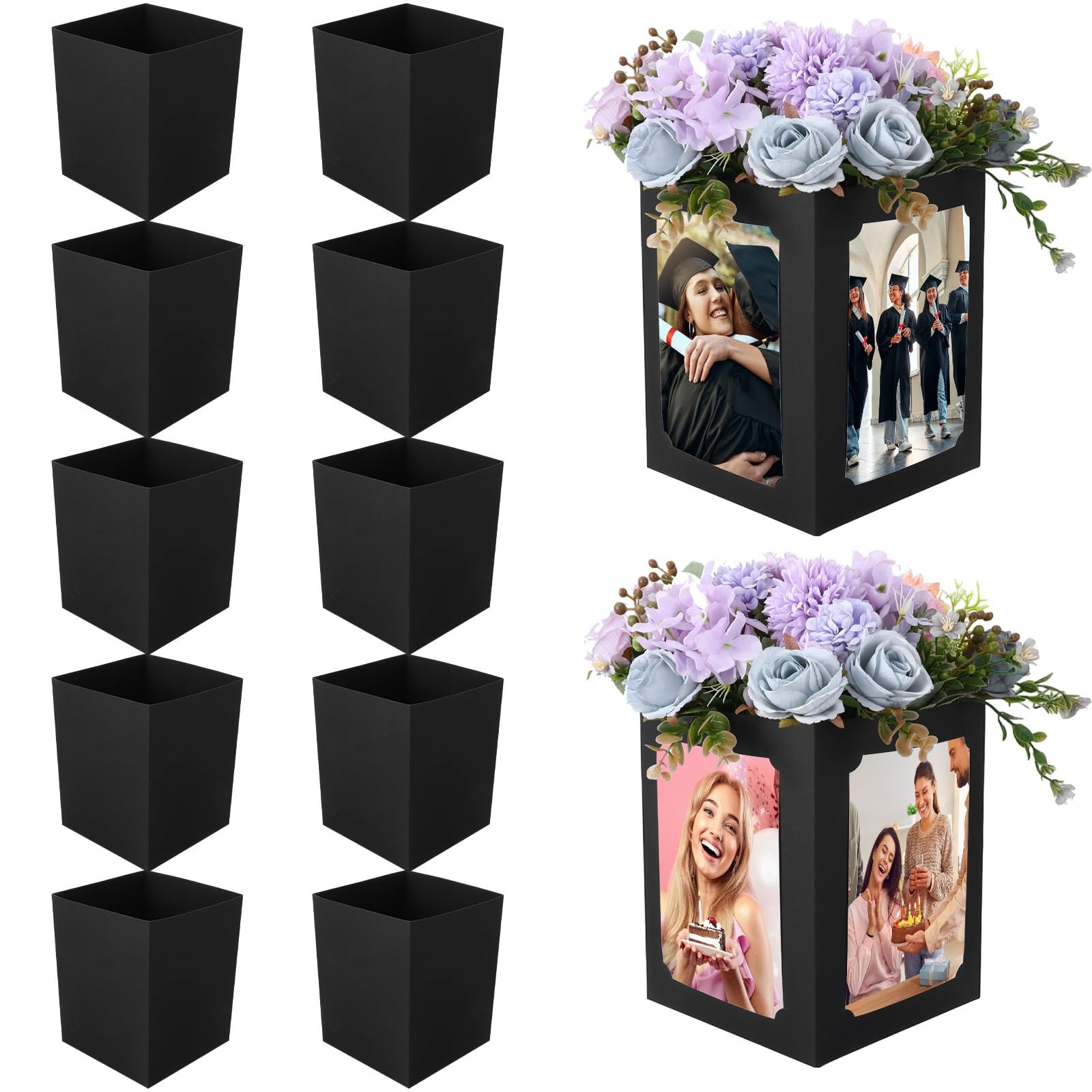 12 Pcs Picture Centerpieces for Table 6/7 Inch Photo Display Frame & Hollow P...