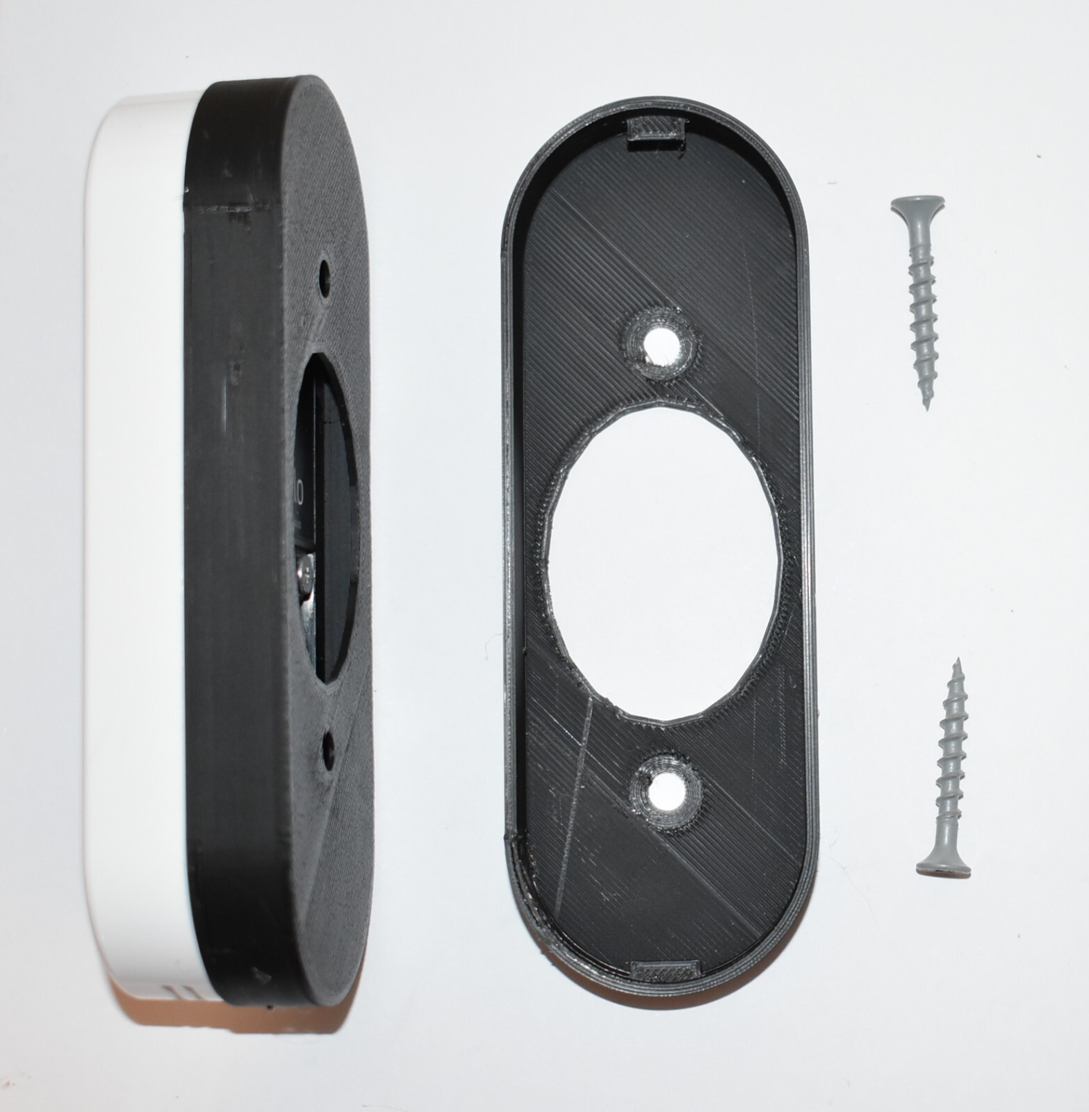 Black WIRED Arlo Home Doorbell Holder Wall Bracket Clip On Faceplate Mounting