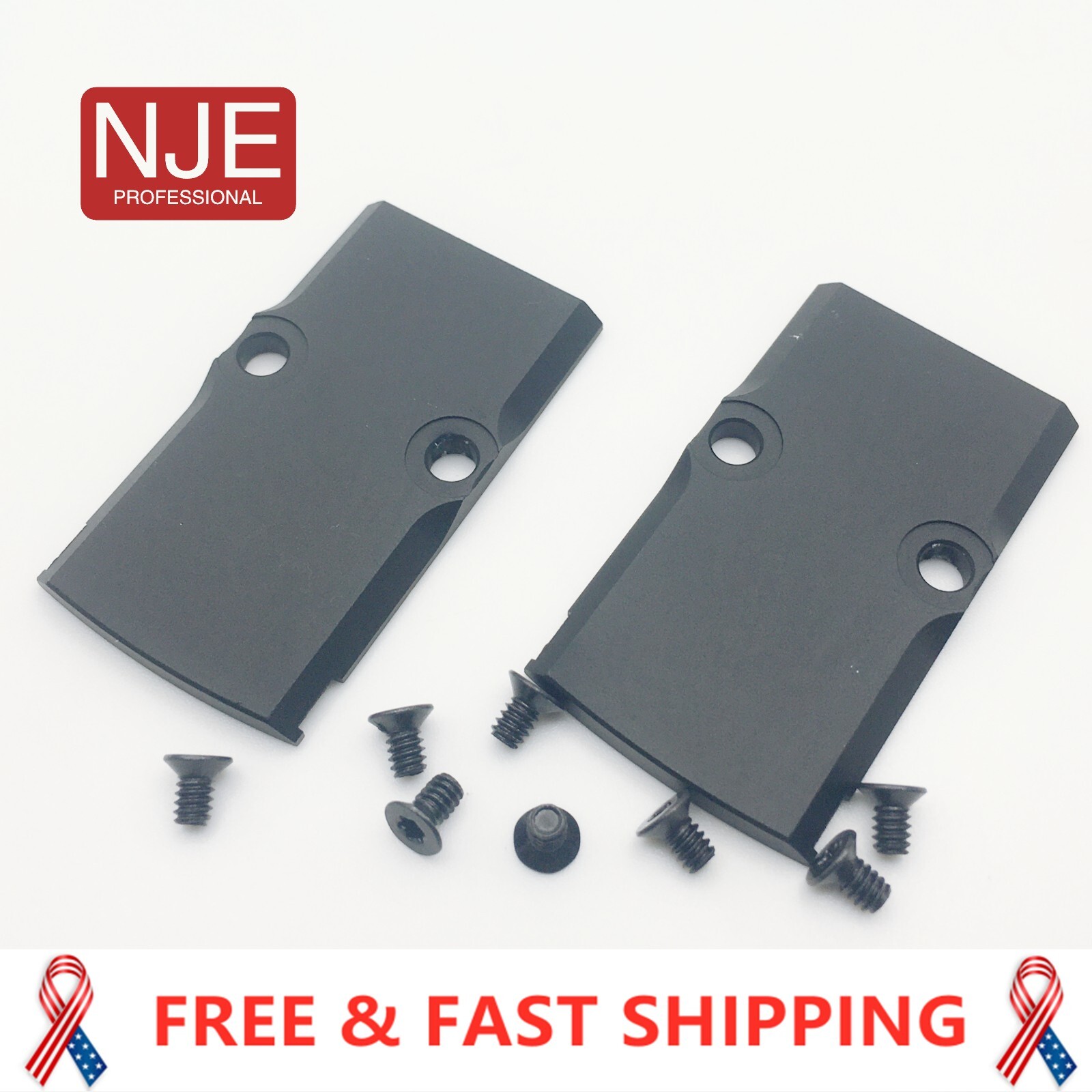 2 Pack RMR Cover Plate For Glock17/19/26 Cut Slide Trijicon Aluminum Black