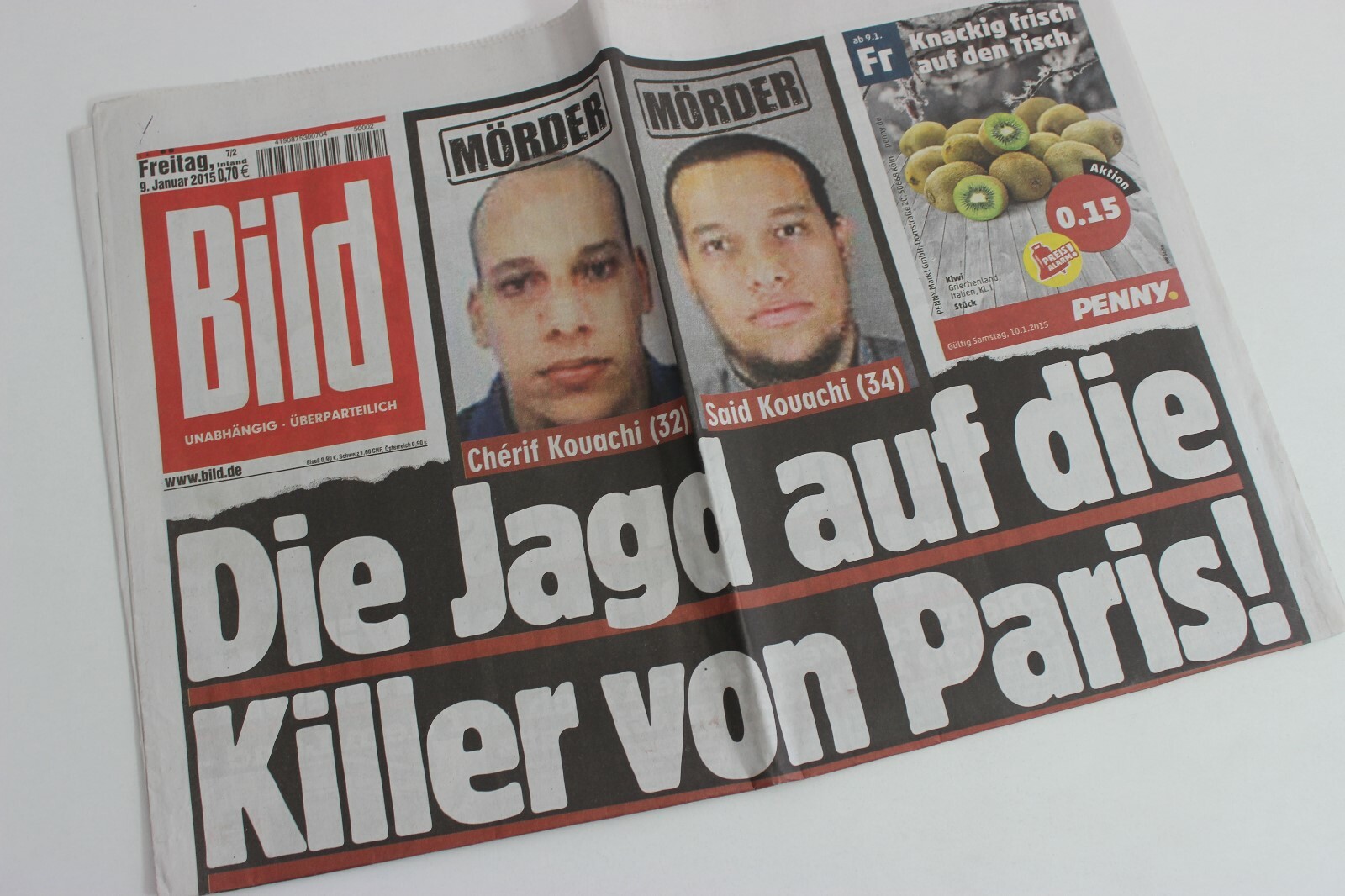 Bildzeitung 09/01/2015 January 9/1/2015 Special Occasion Gift