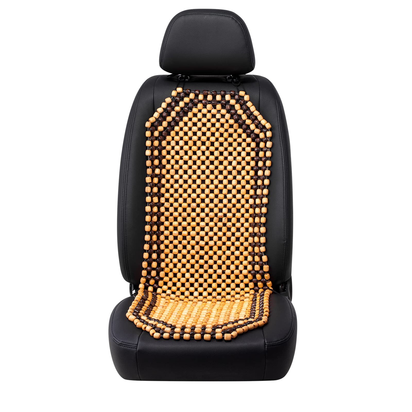 Wood Beaded Seat Cover Back Massage Cushion for Stress Free - Keeps Back from...