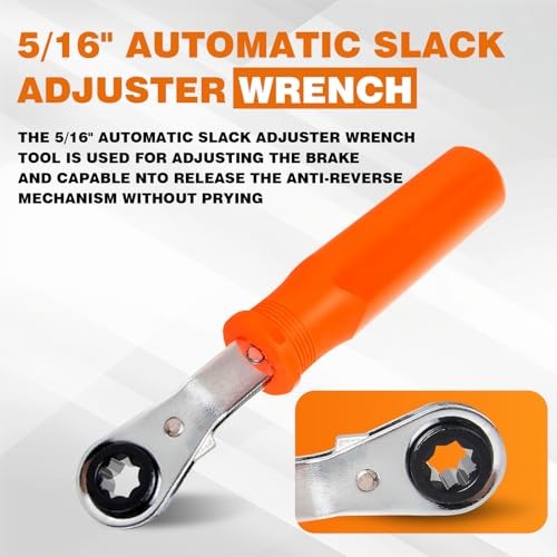 BARTOO 2PCS Automatic Slack Adjuster Tools, 5/16-inch Slack Adjuster Wrench