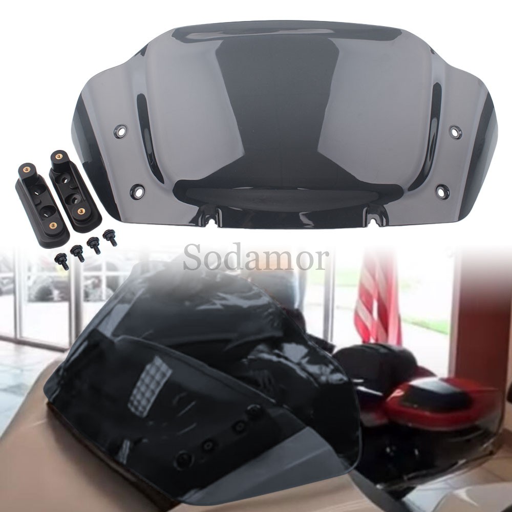 10" Windshield Windscreen w/Adapters For Harley Street Glide FLHX/I 2024 2025