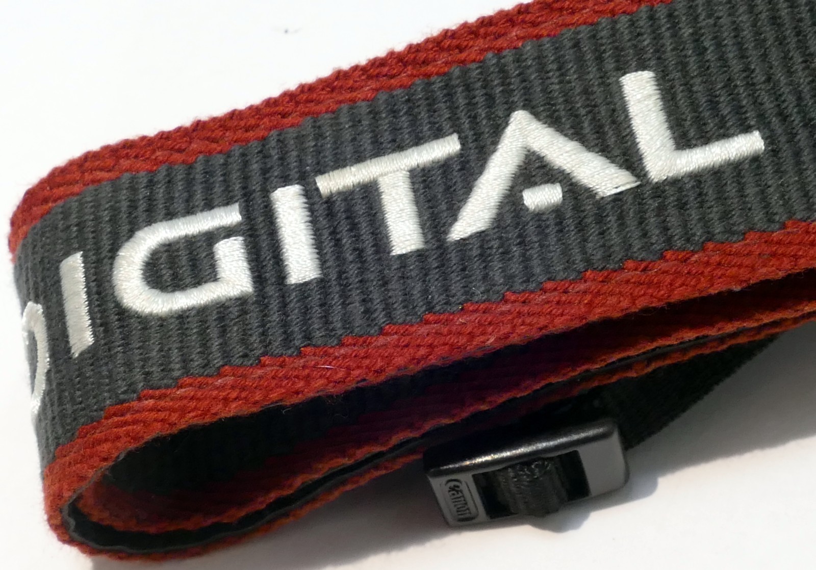 Canon EOS  Camera Neck Shoulder Strap Canvas GRAY-Red-White  - Original OEM