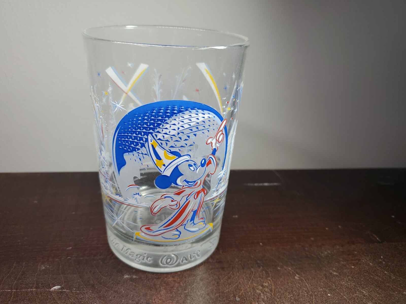 McDonald's Walt Disney World 25 Years Anniversary of Epcot Mickey Glass Used