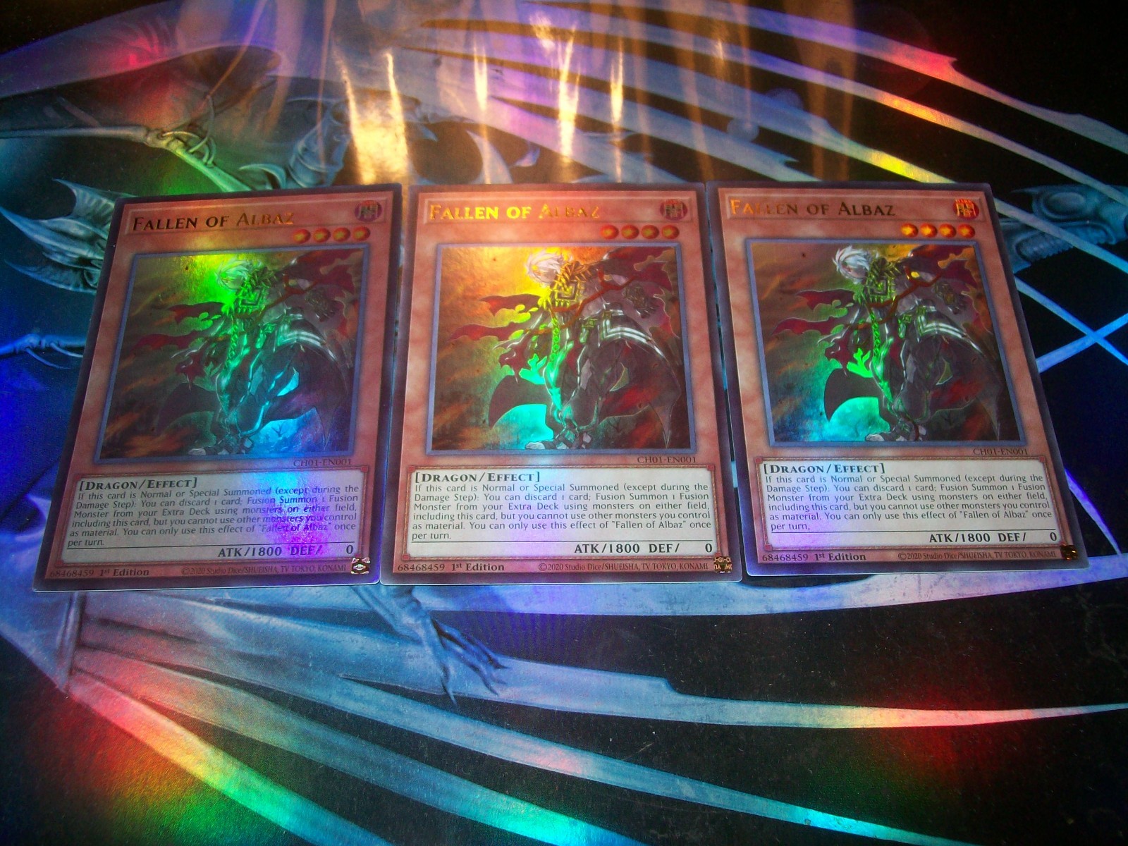 3x Fallen of Albaz 1st Edition Ultra Rare CH01-EN001 Yu-Gi-Oh!