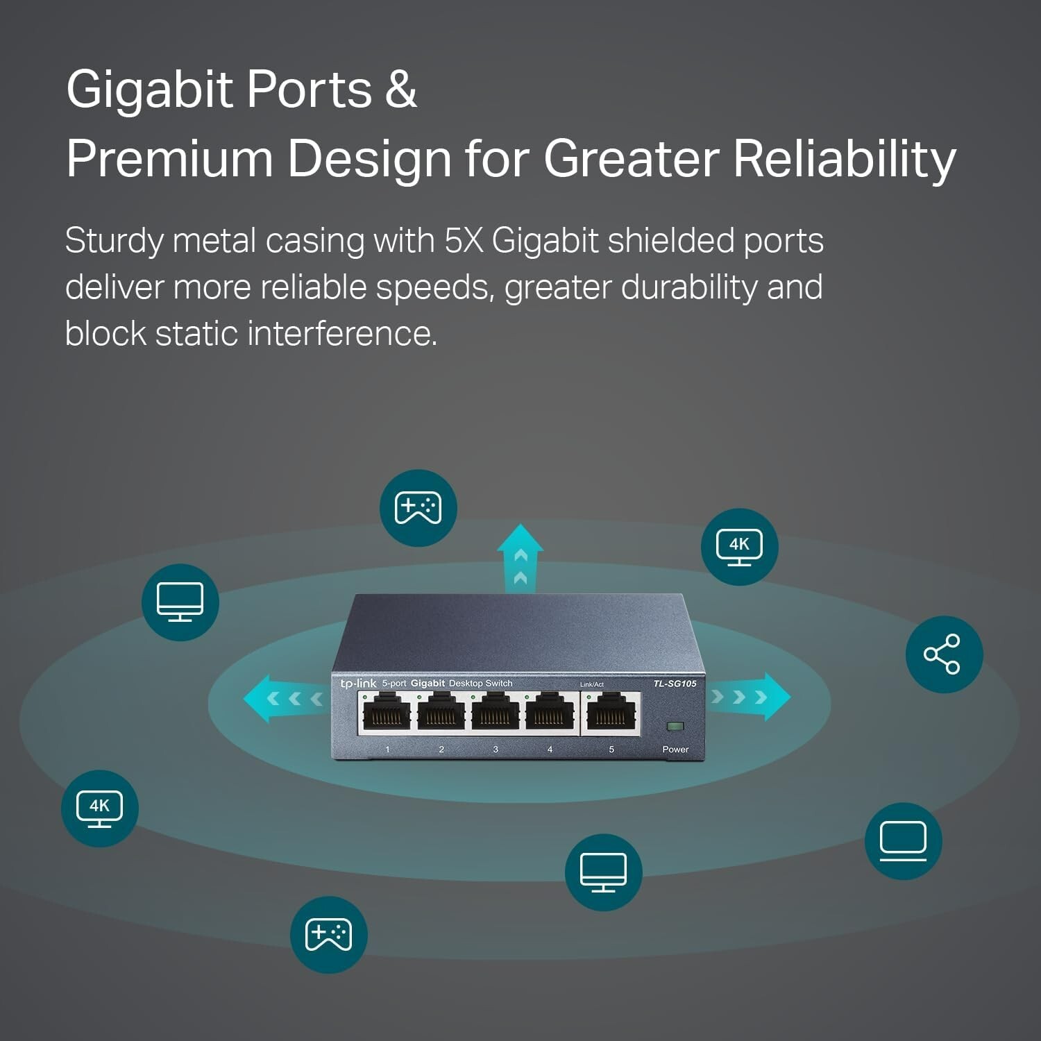 TP-LINK Technologies TP-Link (TL-SG105) 4-Ports External Switch
