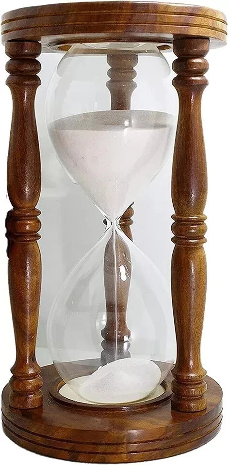 Sand Timer Hourglass Wooden Nautical Maritime Hour Glass Vintage Sand Clock Gift