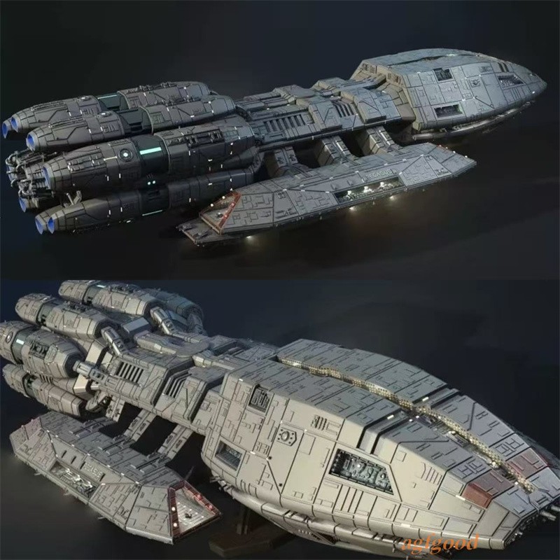 1/4000 1/2000 3D Printing Battlestar Pegasus Battleship Assemble Model Kit +Base