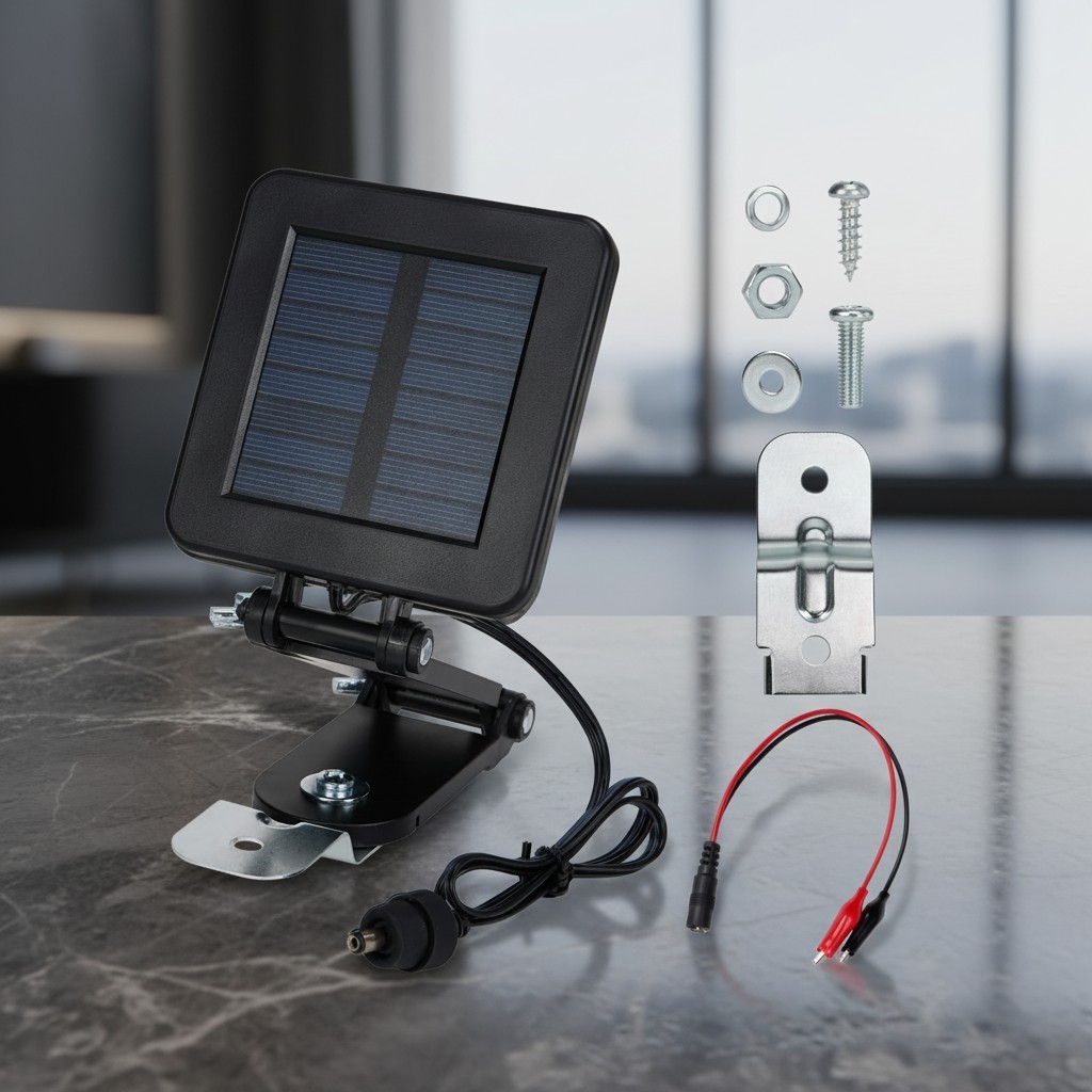 6V Solar Panel for Deer Feeder, Efficient Solar Panel Charger w/Adjustable Mount