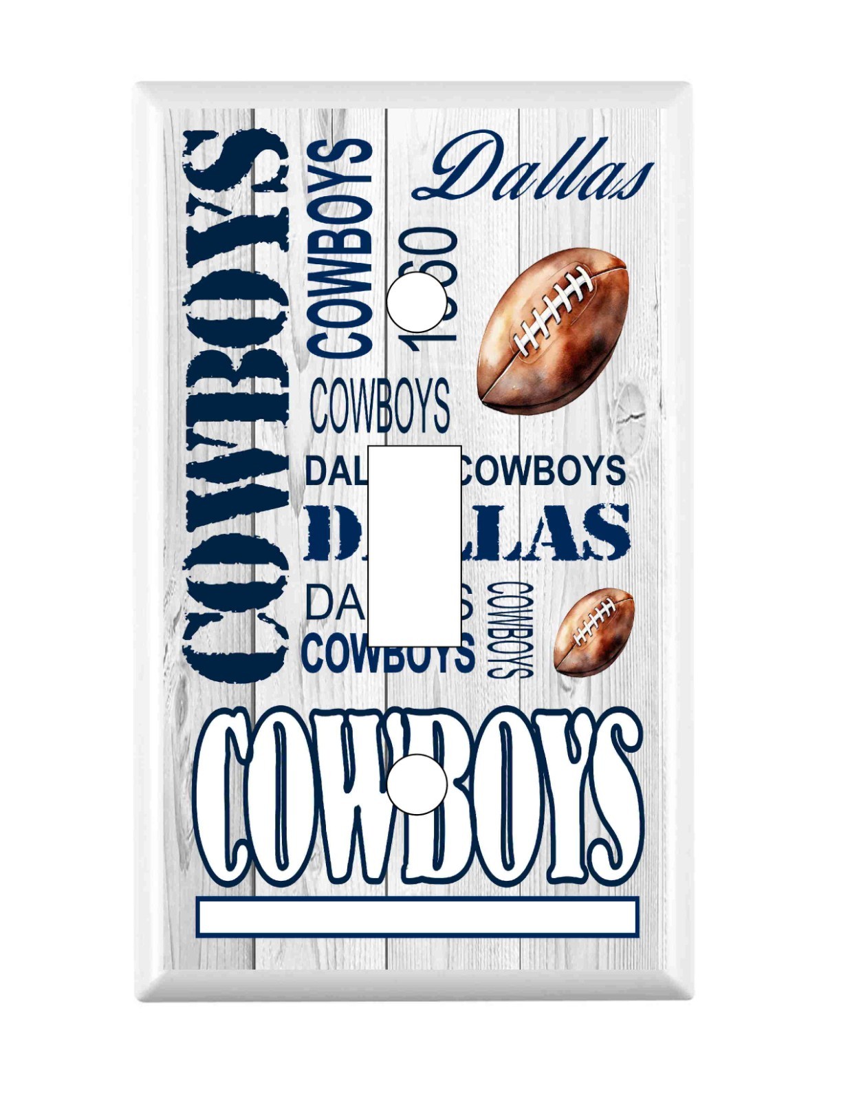 Dallas Cowboys Subway Art Standard Light Switch Cover NFL