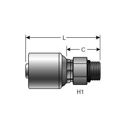 Lot of 10 Gates 8G-8MB - G25120-0806 Hydraulic Hose Fittings