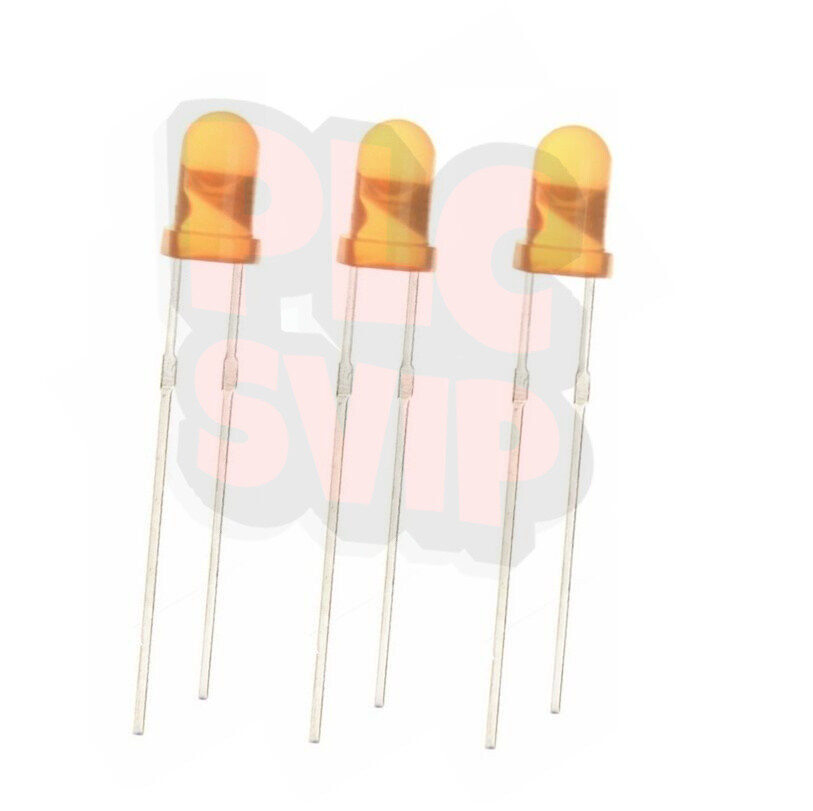 100PCS Diffused LED 3MM ORANGE COLOR ORANGE LIGHT Super Bright NEW