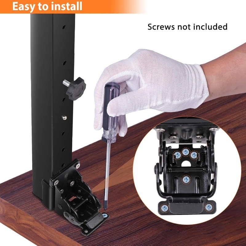 Folding Adjustable Square Table Legs 4 PCS Adjustable Height 25-34DIY Desk Legs