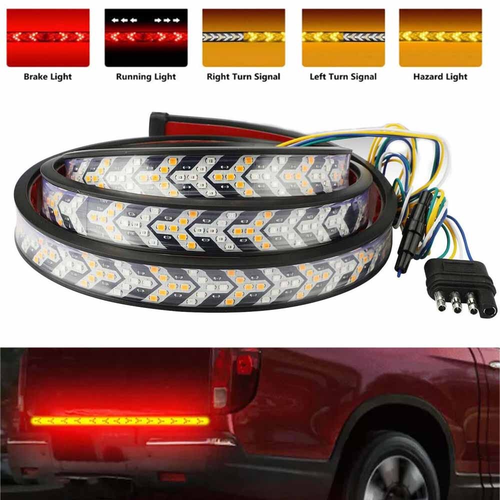 LED Truck Tailgate Light Strip 60" Arrow LED Bar Sequential Turn Signal Brake