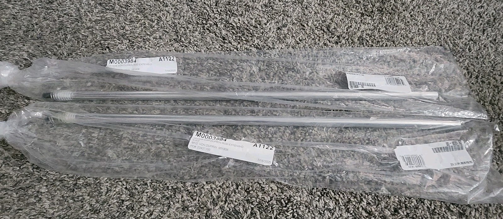 Qty=2 Von Duprin Rod Extension 051808-00 NEW 33A/35A/98/9947/48