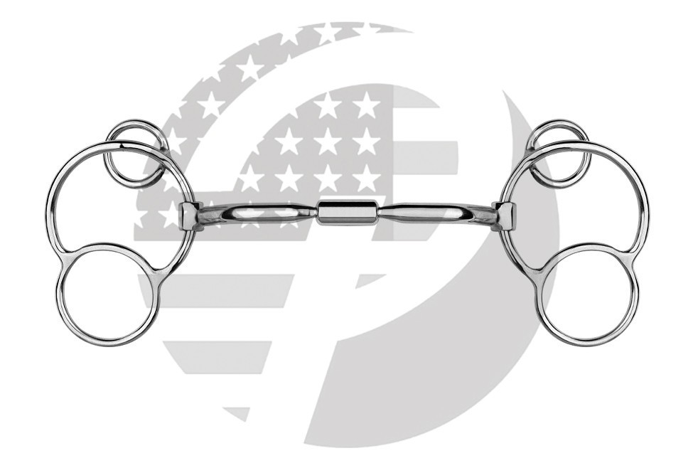 Universal 6 Ring Gag Comfort Barrel Bits, New Myler Snaffle Action Bit