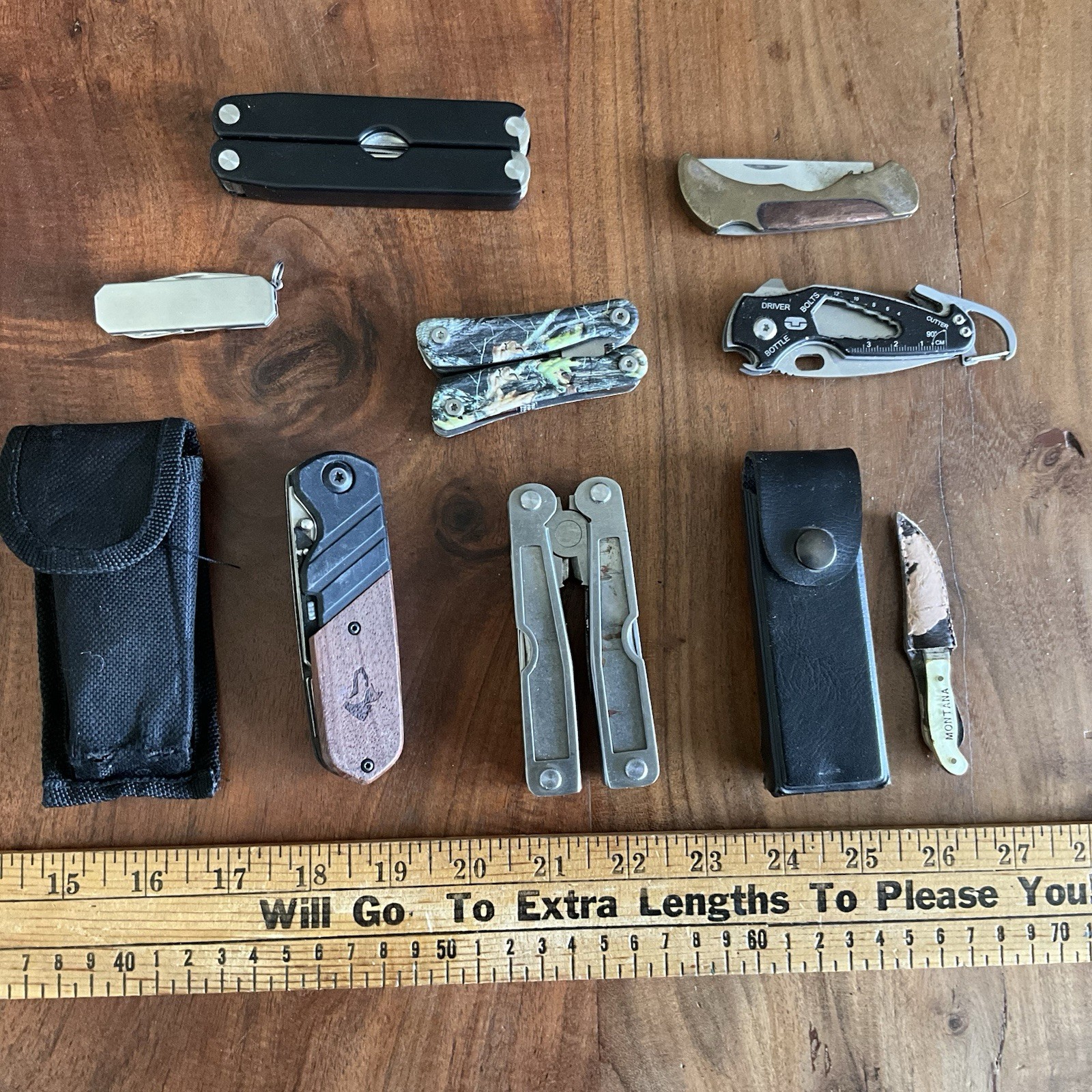 Mixed Pocket Knife Utility Multi-Tool Lot Sheaths